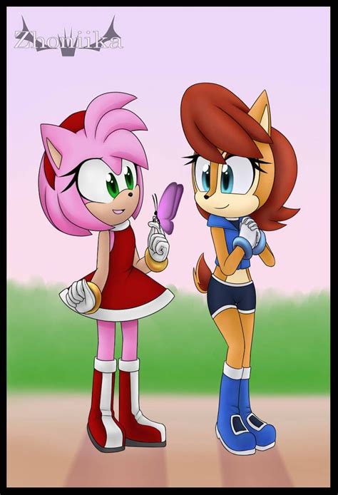 sally acorn r34|explicit, artist:diives, amy rose, animated, sally acorn, sonic team .